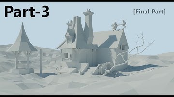 Blender Timelapse : (Part -3/3) Making basic low poly hut scene