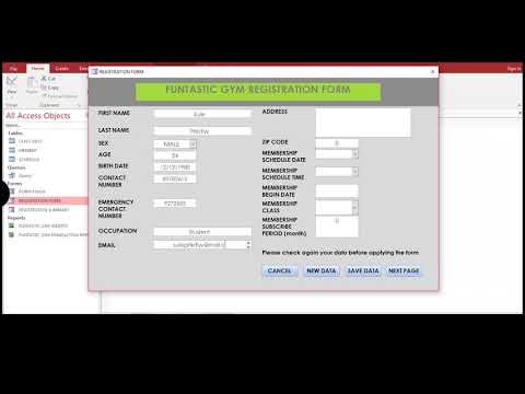 Gym Funtastic Membership Registration