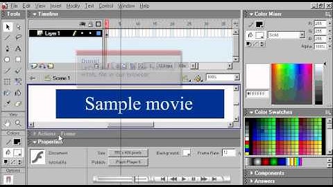 Publishing your movie in flash mx