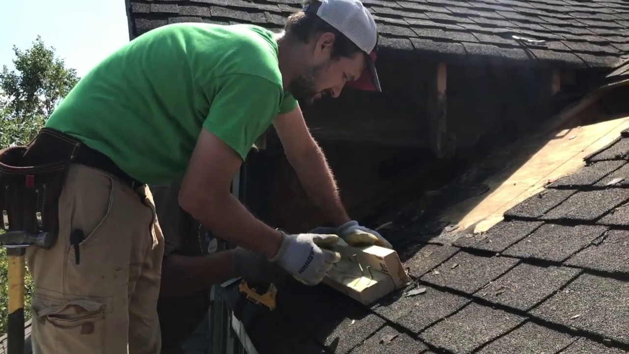 before and after from demo to step flashing