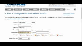 How to create a Training Peaks account attached to the coach