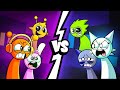 Sprunki Battle: Rhythm Clash of Six! | Orange Team vs Blue Team