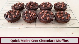 Easy and Delicious Keto Chocolate Avocado Muffins (Nut Free and Gluten Free)