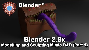 Blender 3D: Modelling and Sculpting Mimic D&D Character (Timelapse)