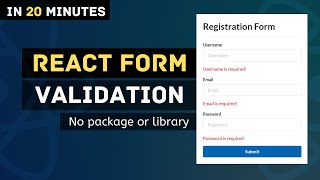 Form Validation using React | React Forms Handling & Validation Tutorial | React Sign up Form