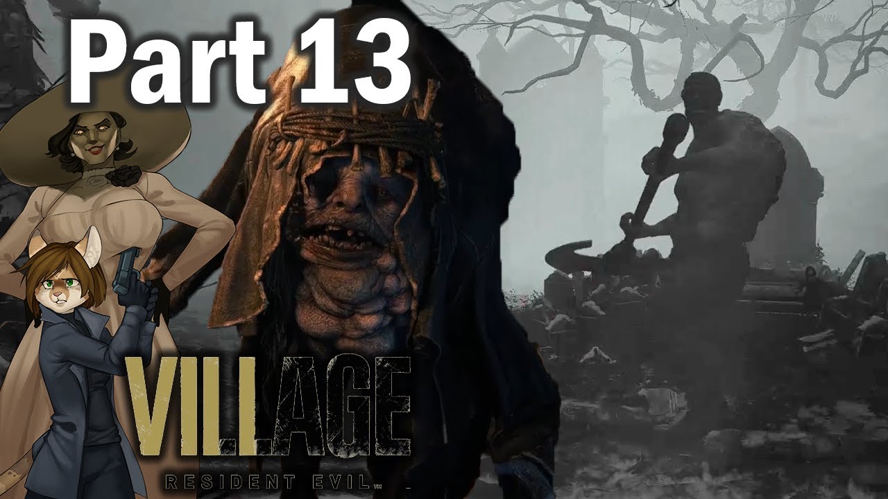 Boss fight in the graveyard Resident Evil 8 Village Part 13 YouTube