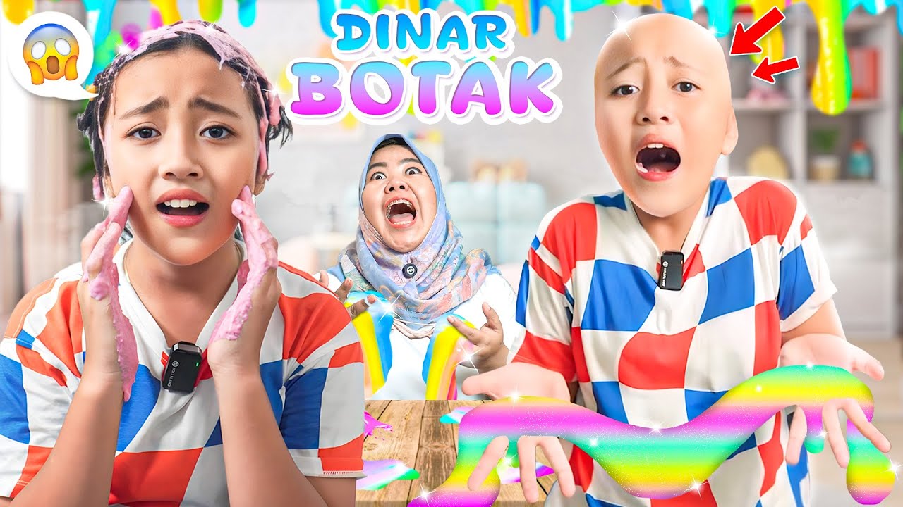 RAMBUT DINAR KENA SLIME, ENDINGNYA DI BOTAKIN SAMPAI HABIS😭😭 MAMATA NGAMUKK😤 