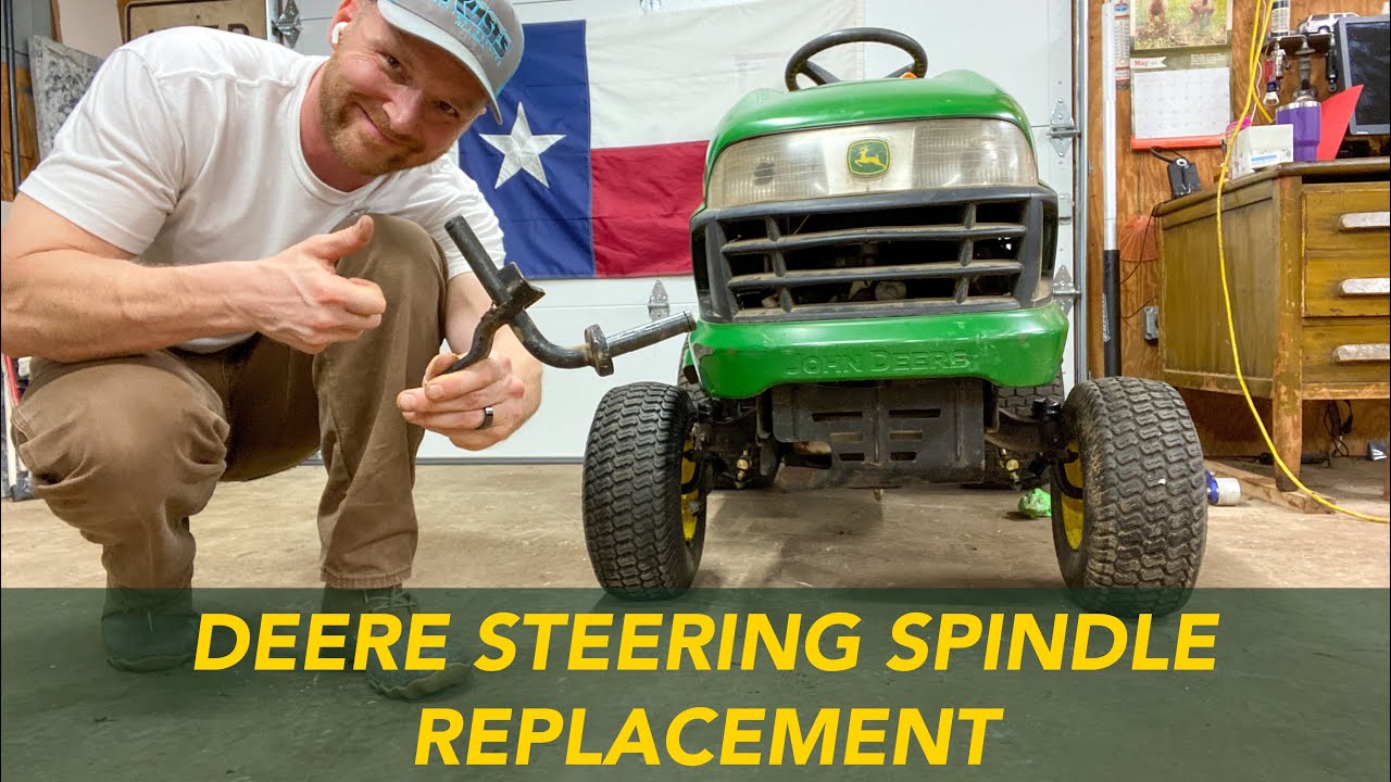 John Deere Mower Steering Spindle Replacement, w/ LIGHTER TRICK! YouTube