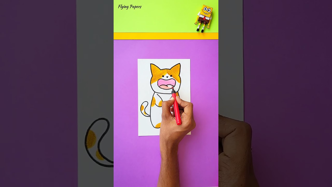 Magical cat , how to make paper magic toy , problem solving paper toy , DIY paper printer
