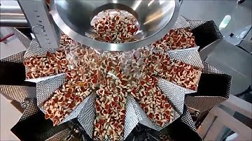 Swifty Bagger automatically weigh, fill and package pet treats into stand up zipper pouches