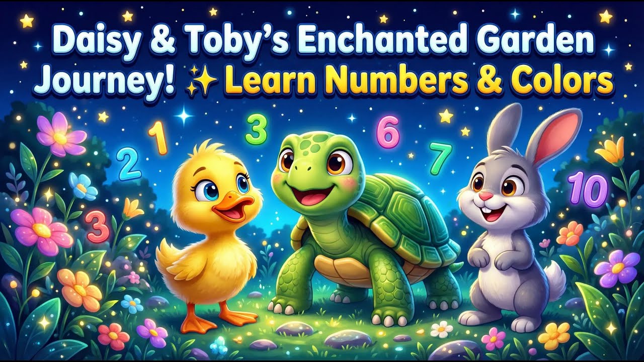 Путешествие Дейзи и Тоби по заколдованному саду! ✨ Учим числа и цвета | KindyCue