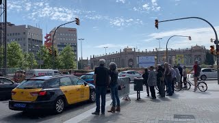 Barcelona Walk From Sants Stations To Plaza Espanya 2022.