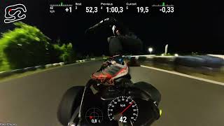 Fast electric skateboard record lap 51.2 on KartPlanet go kart track