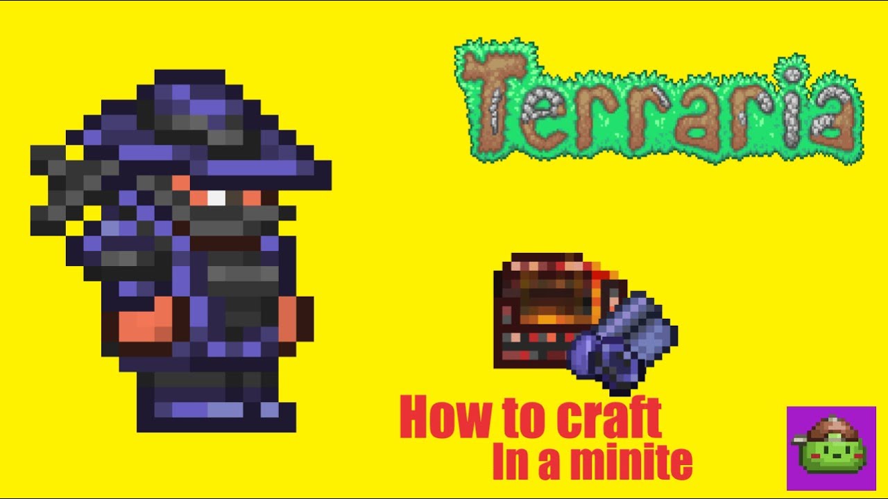 How To Craft Obsidian Armor In Just a Minute Terraria 1.4.4.9 YouTube