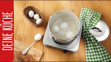 Wie lange Eier kochen ohne Loch?