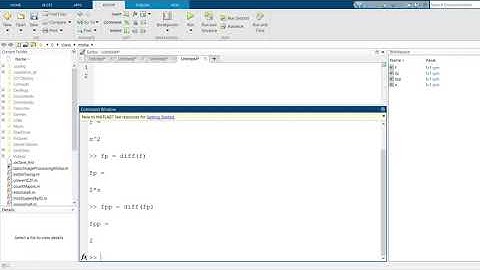Derivatives and Integrals in MATLAB
