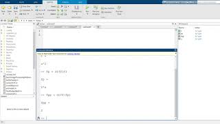 Derivatives and Integrals in MATLAB