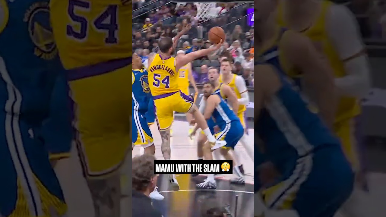 Mamu with the REVERSE DUNK #lakers