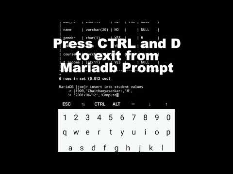 Proper Method to exit from Mariadb using Termux