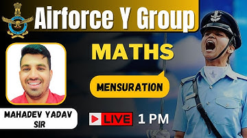 Mesuration  | Maths | Indian Airforce Y Group 2023 |  BY Mahadev  Sir #agniveermaths