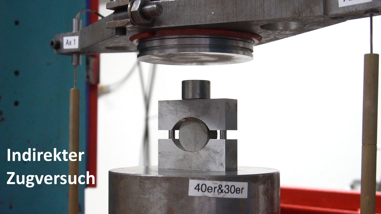 Indirekter Zugversuch - Bestimmung der Spaltzugfestigkeit
