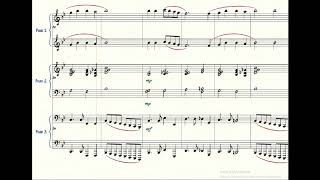 DING DONG MERRILY ON HIGH per pianoforte sei mani [SPARTITO GRATUITO]