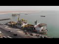 Chantier extraction de 13 million de tonnes de roches  eiffage gnie civil marine