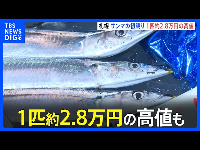 庶民の魚が“高級魚”に…サンマ初競り 1匹約2.8万円の高値も｜TBS NEWS