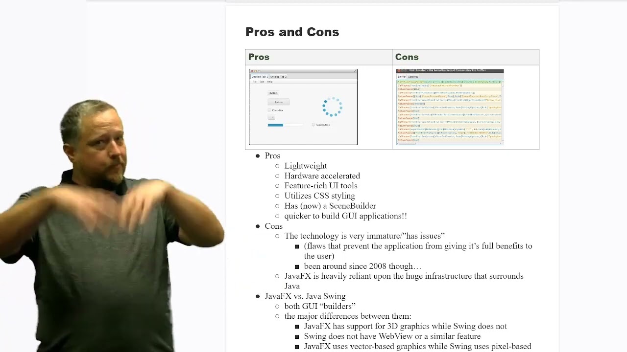 Pros and Cons of JavaFX