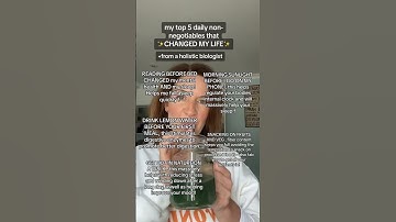 My top 5 daily non-negotiables that CHANGED MY LIFE - from a Holistic Biologist