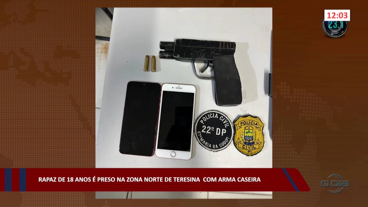 Rapaz de 18 anos é preso na zona note de Teresina com arma  caseira 21 08 2023