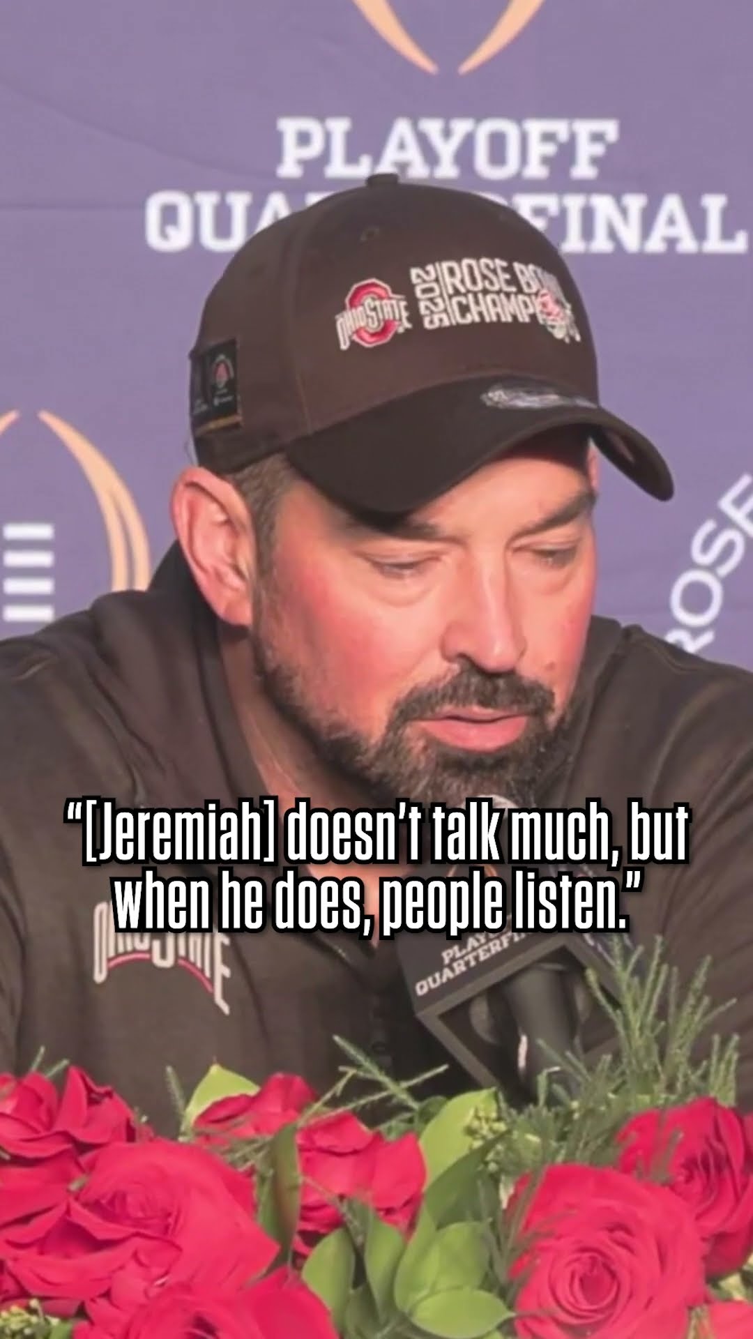 Ryan Day on the maturity of freshman WR Jeremiah Smith #cfb #football #ohiostate