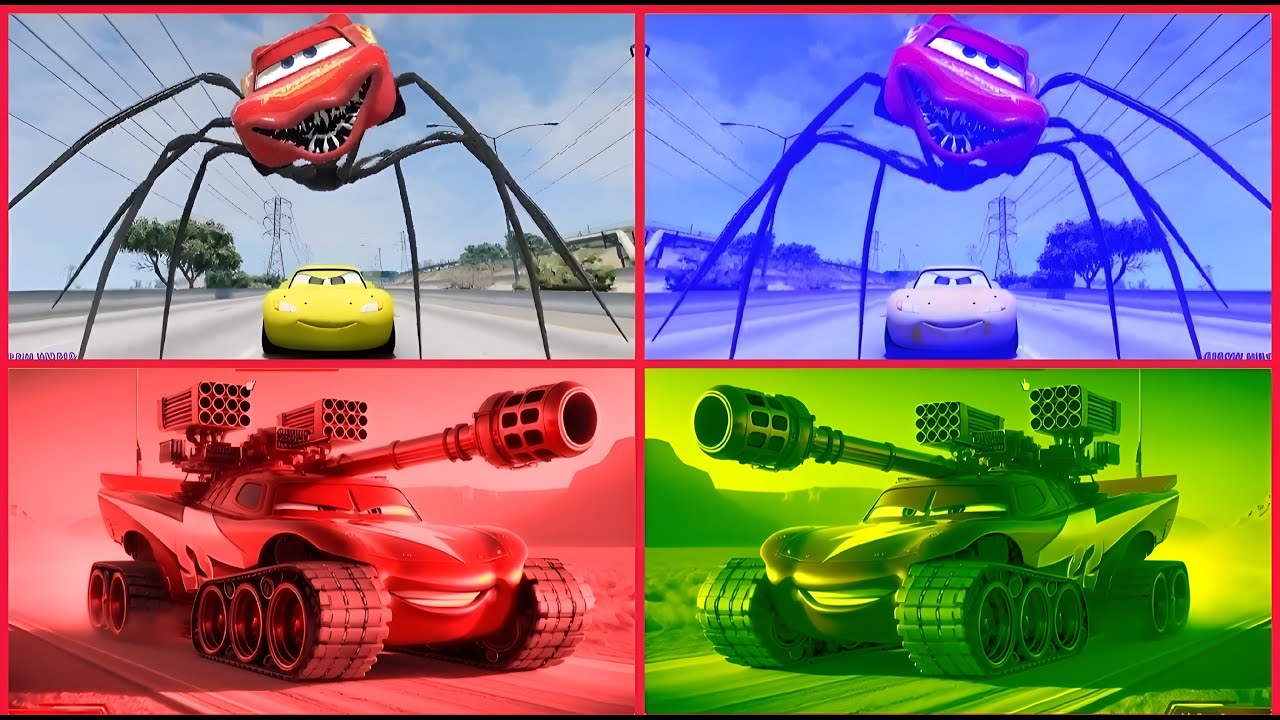 🎉🎉MCQUEEN SPIDER vs MCQUEEN TANK Coffin Dance