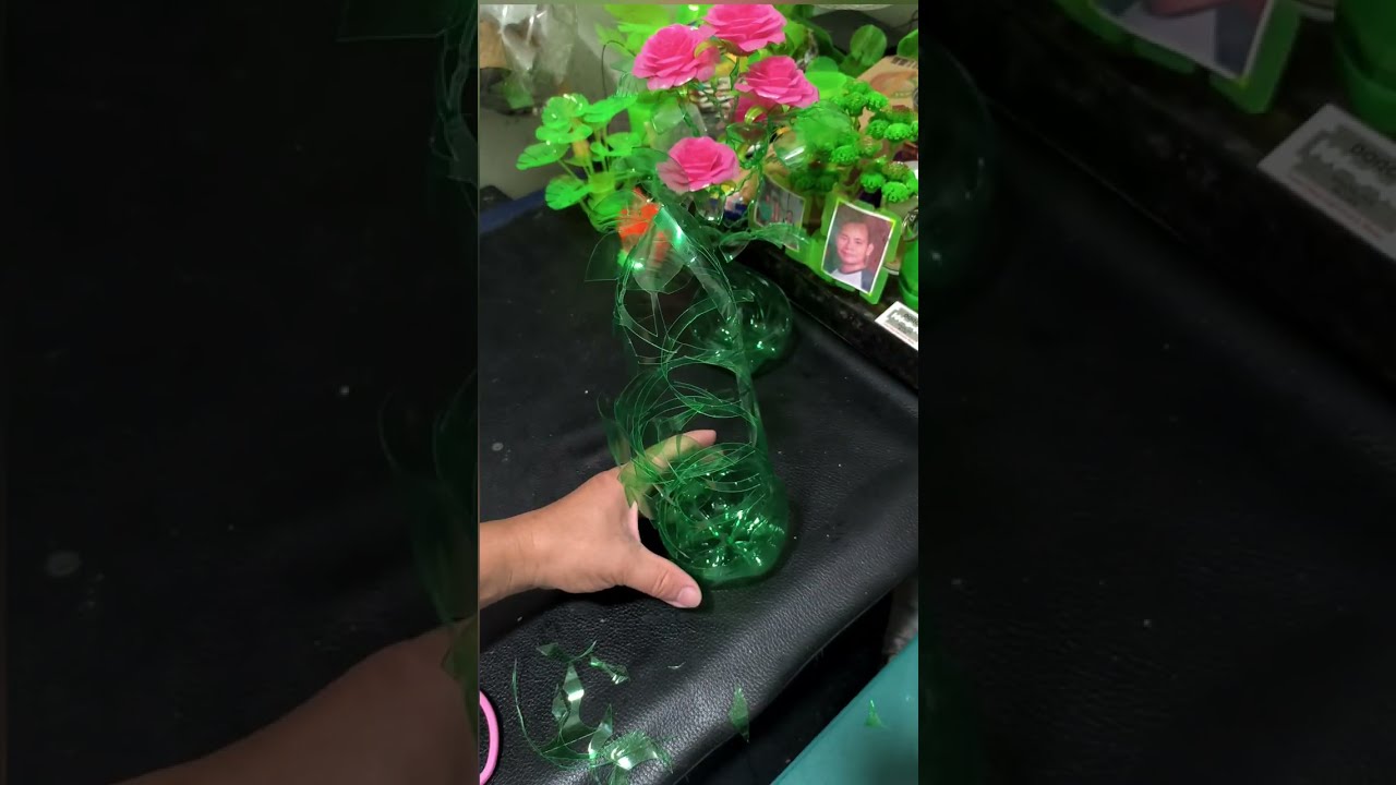 Бонсай из роз (обновленная версия) — поделка из пластиковой бутылки и соломинки для напитков из о...