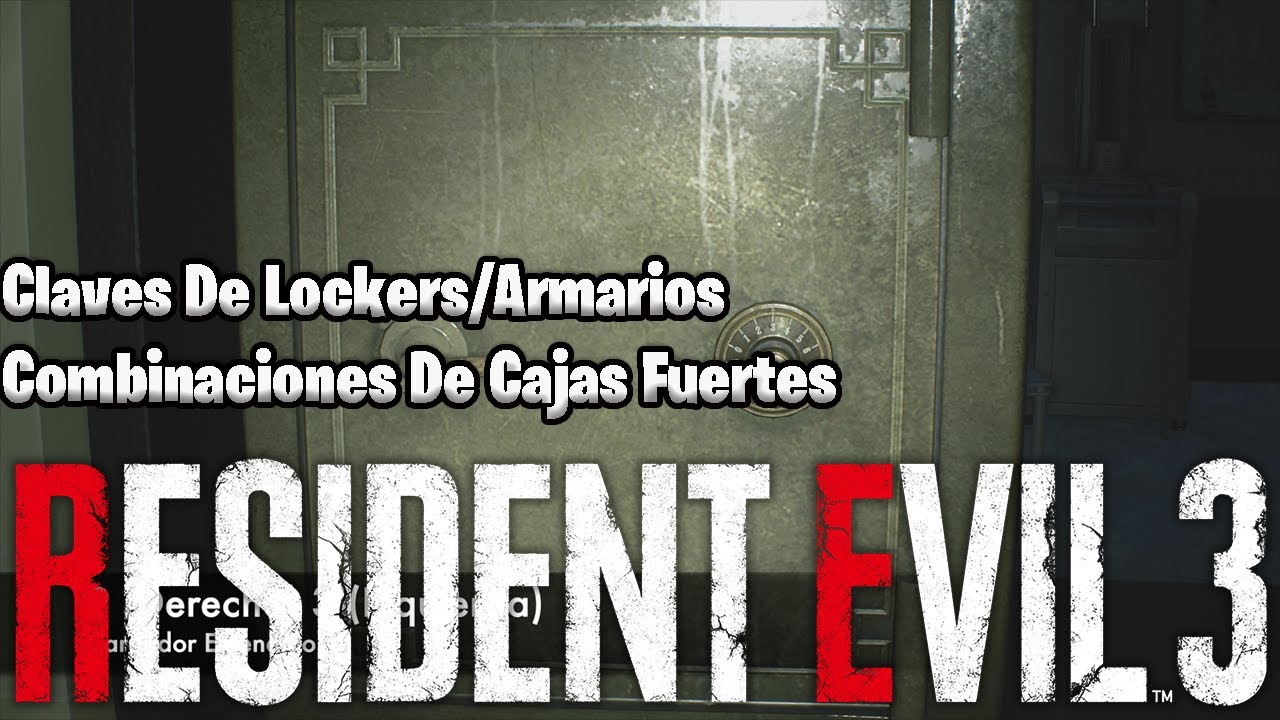 Claves De Lockers/Armarios Combinaciones De Cajas Fuertes Resident Evil 3 Remake YouTube Claves De Lockers/Armarios Combinaciones De Cajas Fuertes Resident Evil 3 Remake YouTube