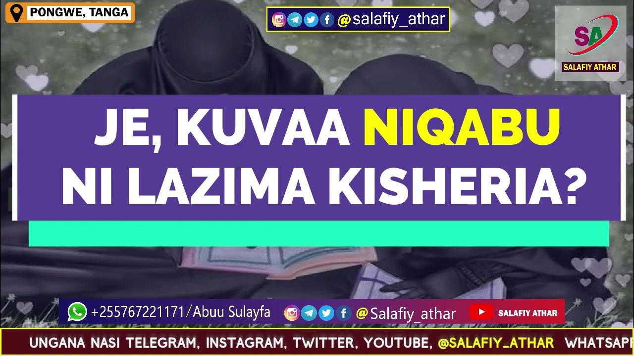 JE, KUVAA NIQABU NI LAZIMA?