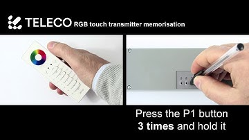 RGB LIGHTS - Touch transmitter memorisation for TVALL control unit