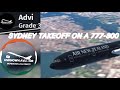 Sydney takeoff 777-300er at 34L