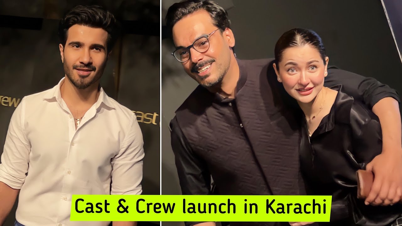 Hania Amir , Feroze Khan & other celebrities at Adnan Siddiqui & Humayun Saeed clothing brand launch