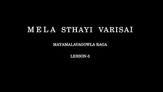 Mela Sthayi Varisai Exercise-3 Carnatic Singing Exercises