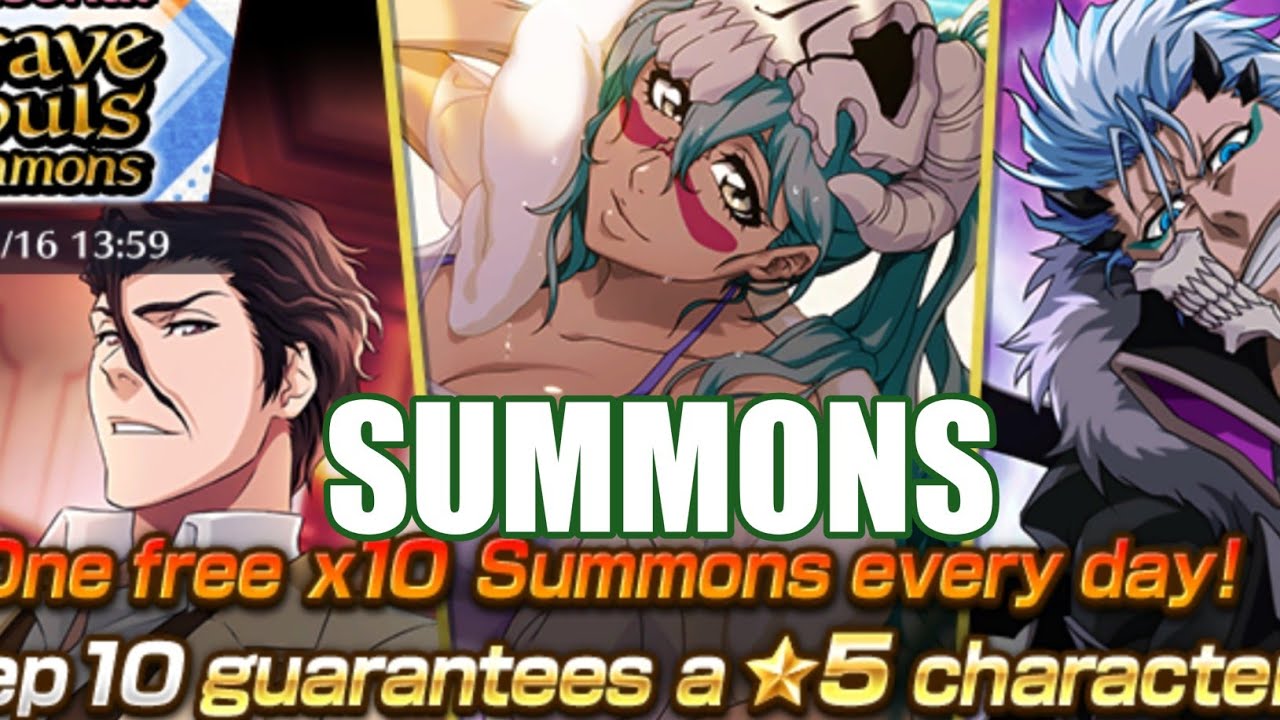 LOGIN 10DAYS TO GET FREE SEASONAL BRAVE SOULS SUMMON BLEACH BRAVE