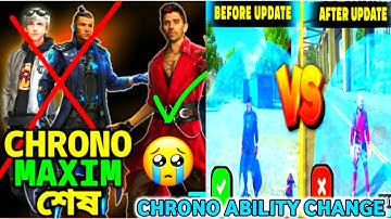 CHRONO ABILITY CHANGE IN OB31 UPDATE😭 CHRONO & MAXIM ABILITY CHANGE 😡 new chrono skill change bangla