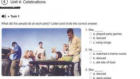 Developing Tactics for Listening Unit 4  Celebrations