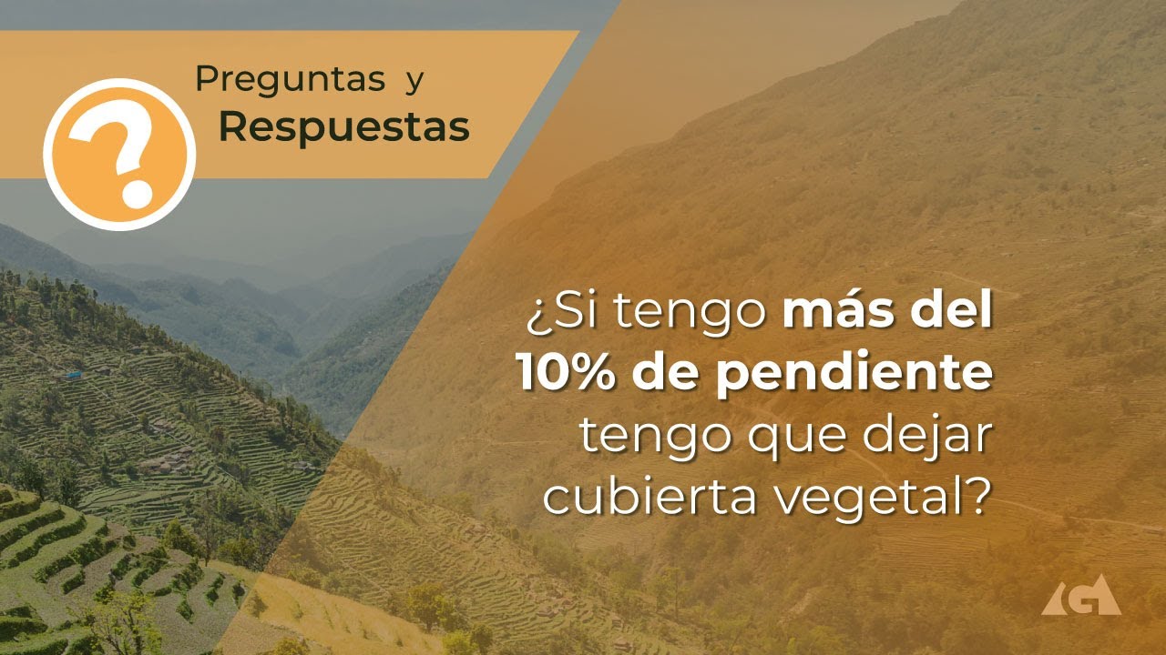 ¿Si tengo más del 10% de pendiente tengo que dejar cubierta vegetal?
