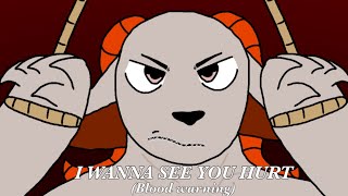 I WANNA SEE YOU HURT meme (Flipaclip) (Blood warning)