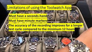 Limitation of using the Toolwatch accuracy measurement apps by Watch Hobby screenshot 1