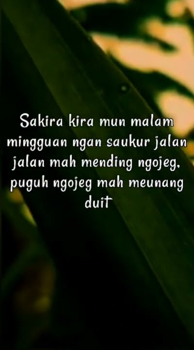 STORY WA SUNDA LUCU