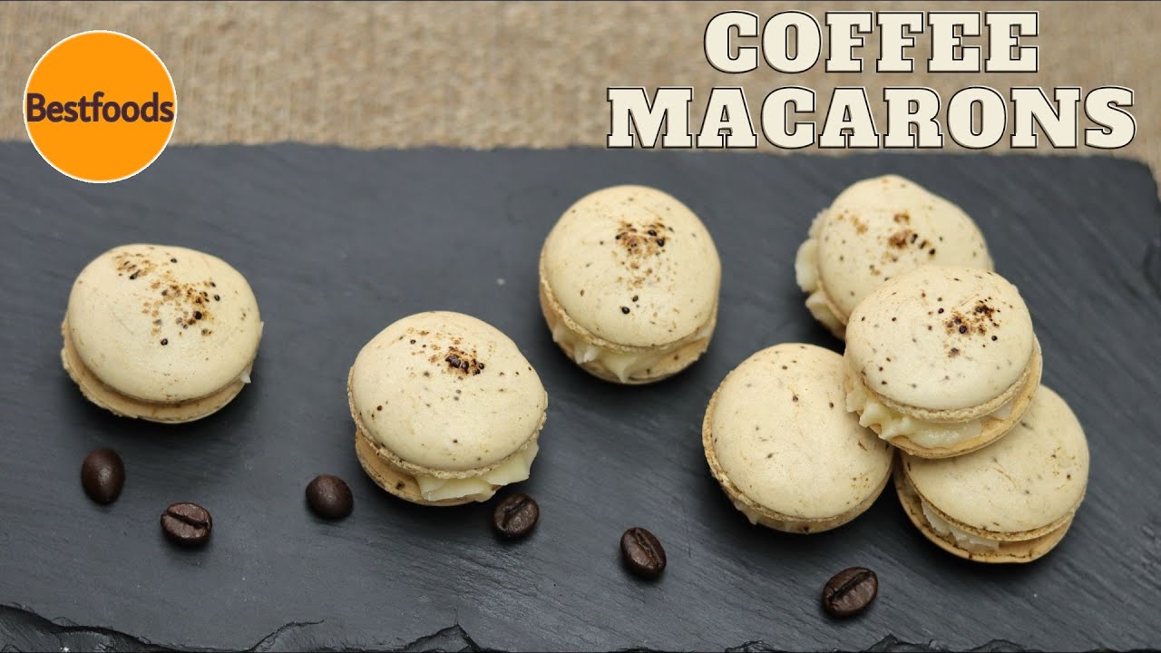 Coffee Macaron│Macarons│No Almond Flour│How To Make Macaron│Macarons Recipe│Coffee macarons
