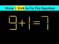 Matchstick puzzle  fix the equation matchstickpuzzle simplylogical