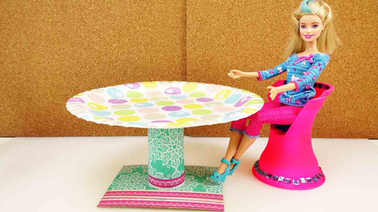 Diy möbel deutsch runder tisch für barbie anleitung zum ...